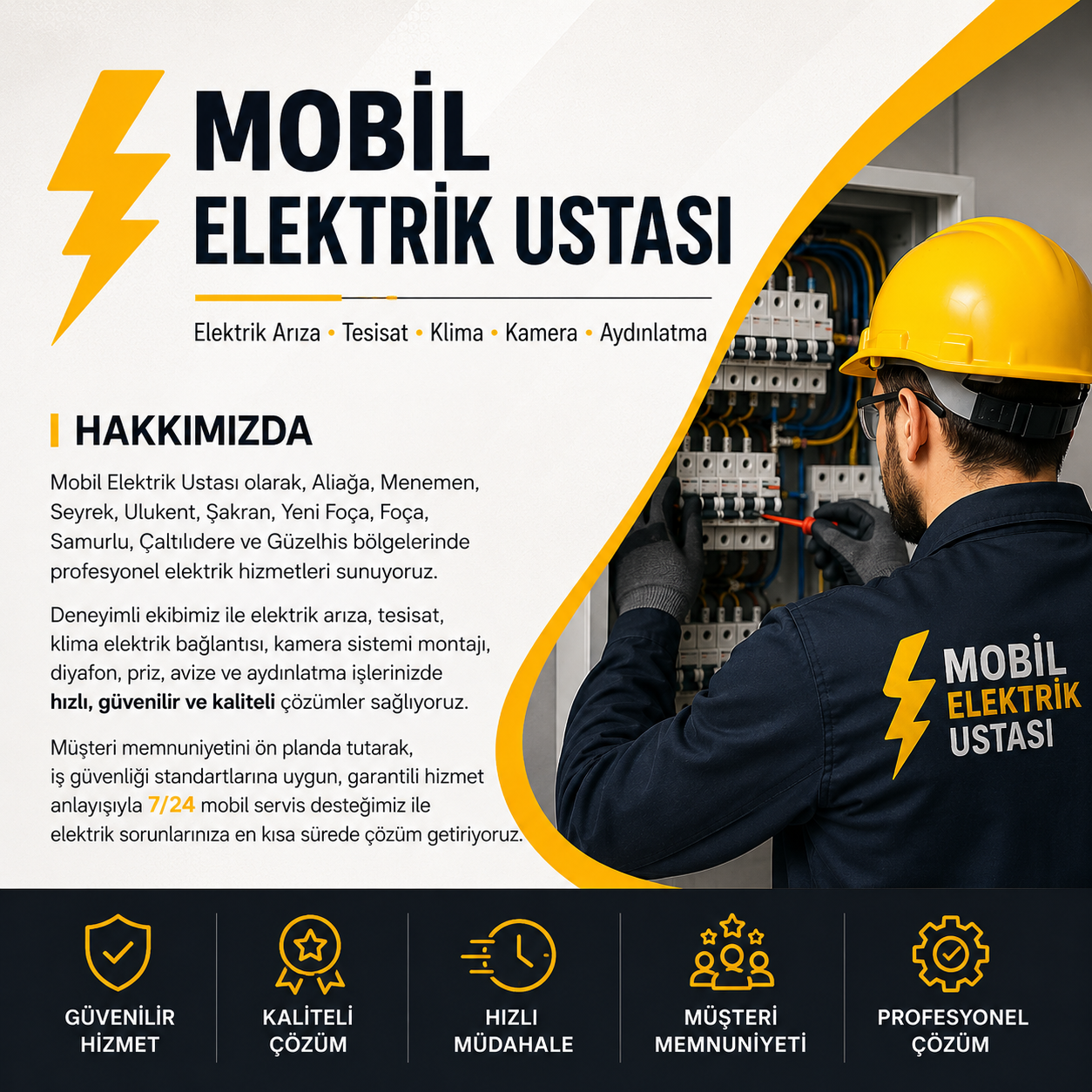 Mobil elektrik ustası hizmet görseli